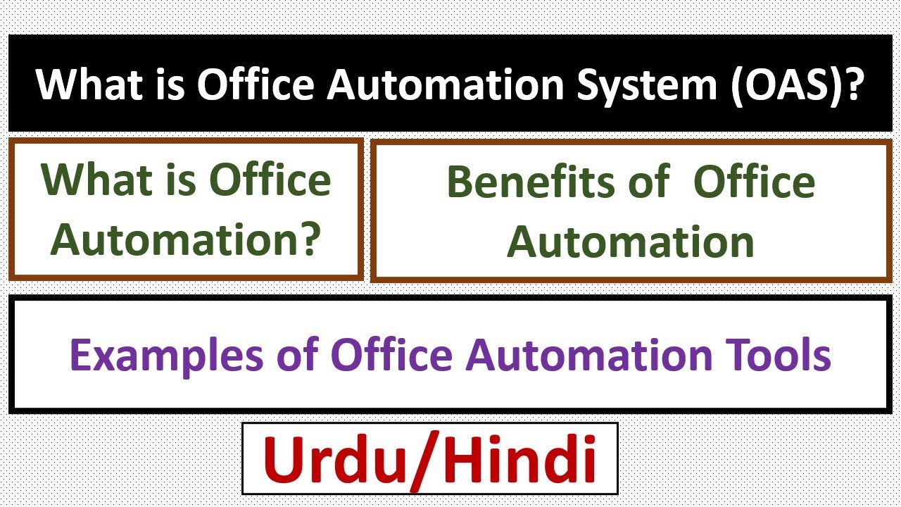 What is Office Automation? What is Office Automation System (OAS) Benefits of Office Automation